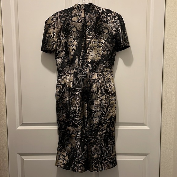 Zac Posen Python-Print Short Sleeve Dress - Picture 6 of 16